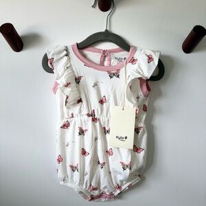 Kyte BABY Pink Butterfly Bubble Romper